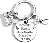 MUCOOS Sewing Keychain,Sewing Machine Keychain,Gift for Sewing Lovers, Sewing Gifts for Quilters, Crafters,Sewing Enthusiasts