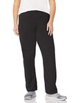 Just My Size Women's Plus-Size Fleece Pant, Ebony, 3XL