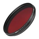 XIYINLI 82mm Adjustable Infrared Filter IR Pass X-Ray Lens Filter Variable from 530nm to 750nm Compatible with Canon Sony DSLR Camera