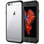 JETech Case for iPhone 6 and iPhone 6s, Non-Yellowing Shockproof Phone Bumper Cover, Anti-Scratch Clear Back (Black)