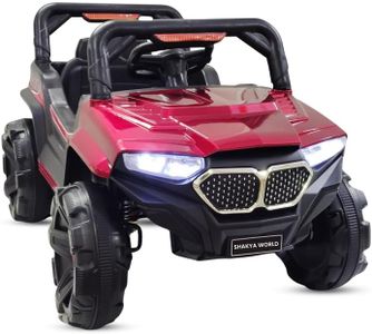SHAKYA WORLD SUV Battery Operated Jeep for 1 to 4 Years Kids Ride on Toy Kids Car with Bluetooth Music & Light Electric Car Jeep, BMVV_Red