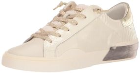 Dolce Vita Women's Zina Plush Sneaker, White Sliced Leather, 6.5