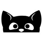 Peeking Kitty Vinyl Decal Kitten Home Decor