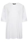 Yours Curve Oversized Boxy T-Shirt - Women's - Plus Size Curve White