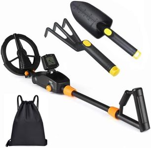 Forubar Metal Detector Kids, Waterproof Kid Metal Detector with LED Display & Sound Indication, Metal Detector with Rake, Shovel and Bags for Kids or Beginners to Treasure Seeking Gold Digger