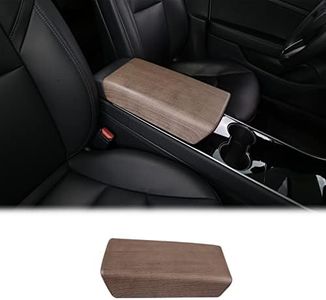 ABS Center Console Cover Protector Car Armrest Cover for Tesla Model 3 & Model Y 2017-2022 (Pear Wood Grain)