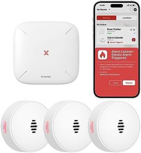 X-Sense Wi-Fi Alarm Listener Kit with Voice Location, Real-Time Notifications, Works with All Smoke Detectors and Carbon Monoxide Detectors, 3 Listeners & 1 Base Station, Model SAL301