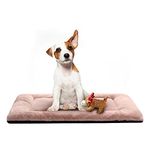 Dog Beds Crate Pad for Medium Dogs Fit Metal Dog Crates,Ultra Soft Dog Crate Bed Washable & Anti-Slip Kennel Pad for Dogs Cozy Sleeping Mat,Pink 30inch