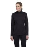 Spyder Women's Baselayer Zip T-Neck, Black, Medium