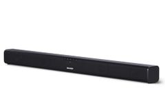 SHARP HT-SB110 2.0 Soundbar, 90W Slim Wireless Bluetooth Soundbar for TV and Device Streaming with HDMI ARC /CEC, Digital Optical-In, Aux and Remote Control, Wall Mount or Table Top Sound Bar - Black