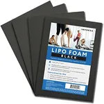 [4 Pack] Impresa Black Lipo Foam - Post Surgery Liposuction Foam for Use with Post Liposuction Surgery Compression Garments