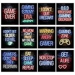 12 Pieces Video Game Posters Neon G