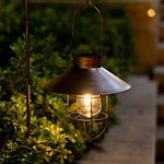 2Pack Solar Metal Hanging Lantern w