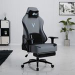 Green Soul Vision Pro Multi-Functional Ergonomic Gaming Chair, with Premium Fabric, 4D Armrests, Integrated Footrest, Sturdy Metal Base & 180° Back Recline (Slate) Installation Provided