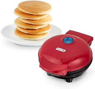 DASH Mini Maker Electric Round Griddle for Individual Pancakes, Cookies, Eggs & other on the go Breakfast, Lunch & Snacks with Indicator Light + Included Recipe Book - Red