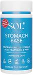 Stomach Ease Supplement with Turmeric - Neutralizes Stomach Acid, Aids Digestion, Eases Heartburn - Optimal Digestive Stomach Ache Relief, 30 Easy to Swallow Capsules, SOL Nutrition