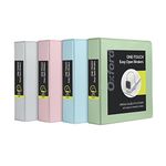 Oxford Binders 3 Ring, 2 Inch One-Touch Easy Load D Rings, Customizable View Covers, Assorted Pastel Colors, 530 Sheet Capacity, 4 Pack