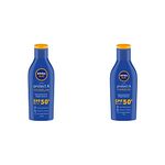 Nivea Sun, Moisturizing Liquid Lotion For Oily Skin, Spf 50, 125Ml & Sun, Moisturizing Lotion For Oily Skin, Spf 50, 75Ml, Pack Of 1