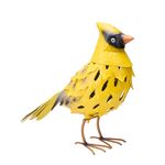 TERESA'S COLLECTIONS Cardinal Garden Decor Yellow Bird for Outside,8Inch Metal Garden Sculptures & Statues for Outdoor Decor,Gifts for Dad/Mom/Grandma/Wife/Daughter/Aunt,Birthday Gifts for Man Father