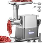 AAOBOSI 3000W Max Electric Meat Grinder, Pure Copper DC Motor with Ultra-Quiet & Auto-Reverse Non-Clogging Technology, Sausage & Kubbe Maker with 3 Cutting Plates & 2 Blades for Home Kitchen Use