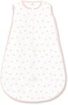 Amazing Baby Cotton Sleeping Sack, Wearable Blanket with 2-way Zipper, Pastel Pink Tiny Bows, Medium (6-12 mo)