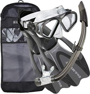 U.S. Divers Cozumel Snorkeling Set - Adult Mask, Proflex Fins, Splash Guard Snorkel + Gear Bag