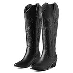 Erocalli Cowboy Boots for Women Bla