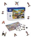 Ameya Games I Love Hyderabad Fun Wooden Jigsaw Puzzle - 125 Piece Luxurious Shaped Jigsaw Puzzle for Adults and Kids- Perfect Family Game