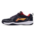 Li-Ning Ultra III Limited Edition Non-Marking Cushion Badminton Shoe (Navy, Red, 2UK)