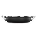 Calphalon Premier Space Saving 12" Everyday Pan with Lid, Hard-Anodized Nonstick Cookware w/MineralShield Technology, Dishwasher & Oven Safe