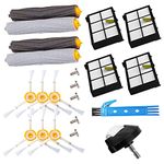 Tangle-Free Debris Extractor Set & Hepa Filter & Side Brushes for iRobot Roomba 800 900 Series 805 860 870 871 880 980 Vacuum Cleaner Parts (C)