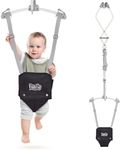 FUNLIO Baby Door Jumper for 6-24 Months (with Door Clamp), Baby Jumper Doorway with Strong Spring & Adjustable Strap, Portable Infant Baby Bouncer, Bearing 40 Lbs, CPC & CE Certified - Black