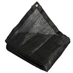 40% 20 ft X 30 ft Black Shade Cloth Taped Edge with Grommets for Outdoor Plant Cover Patio Tomatoes Barn Kennel Greenhouse