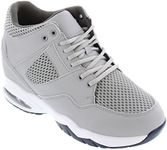 CALTO - H329084-4 Inches Taller - Size 10 D US - Height Increasing Elevator Shoes - Cement Fashion Sneakers Grey