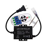 XUNATA 110-120V 1500W 23Key RF Remote Control LED Dimmer for 5050 2835 LED Neon Rope Light, 6mm