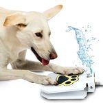 Happy Dog Pet Water Fountain - Upgraded Outdoor Step-On Doggie Fountain Provides Endless, Instant Supply of Fresh Cold Drinking Water - BONUS Adapters, Connectors & 2-Way Y Garden Hose Connector