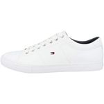 Tommy Hilfiger Men Essential Leather Trainers Cupsole, White (White), 43 EU