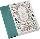 Primrosia A5 Dot Grid Watercolor Journal Notebook – 160 pages I 160gsm Premium Heavy Paper, No Bleed – Luxe Linen Hard Cover with Cute Deer Slip Cover (Woodlands Teal)