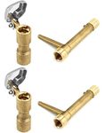 QWORK 2 Set 3/4-Inch Brass Quick Coupler Valves, Irrigation Tool with Quick Coupler Keys for Yard, Agricultural