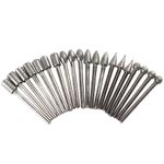 DRILAX 20 pcs 1/8 inch Shank Diamond Grinding Burr Drill Bits Sets For Dremel Rotary Jewelry Making Tools