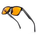 MOSSLIAN Blue Light Gaming Glasses for Women/Men - Orange Glasses Protects Against Harmful Blue Light from Computers/TVs/Electronic Screens, Relieve Fatigue Migraine Glasses,Black