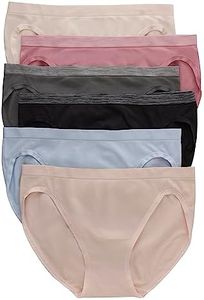 Hanes Women's Seamless Underwear Pack, Comfort Flex Fit Bikini Boyshort or Thong Panties, 6-Pack, Assorted Colors, X-Large