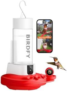 NETVUE by Birdfy Hummingbird Feeder with 2 Cameras - Dual Smart Cams, 2K HD Wireless for 2 Angels Close-up Bird Watching Outdoor, Instant Notifications (20Oz) (Hum Duo AI)