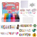 Artkal Fuse Beads Kit 4800pcs 24 Colors Melty Beads Kit with 5 Pegboards 55 Patterns 2 Tweezers 2 Ironing Paper, Melting Beads Kit for Christmas Birthday Holiday Gift