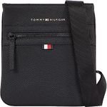 Tommy Hilfiger Men Essential PU Mini Crossover Shoulder Bag Small, Black (Black), One Size