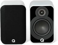 Q ACOUSTICS 5020 Bookshelf Speakers Pair Satin White - 5" Mid/Bass Driver, 1" Tweeter - TV Speakers for Surround Sound System - Vinyl Record Player Speakers Hifi, Gaming PC Speakers