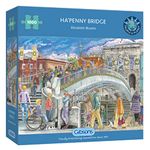 Ha'penny Bridge 1000 Piece Jigsaw Puzzle | Dublin Ireland Jigsaw Puzzle | Sustainable Puzzle for Adults | Premium 100% Recycled Board | Great Gift for Adults | Gibsons Games