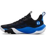 Under Armour Unisex Spawn 3 Basketball Shoe, Black (003)/Blue Circuit, 7 UK