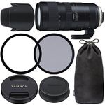 Tamron SP 70-200mm f/2.8 Di VC USD G2 Lens for Canon EF with 77mm Ultraviolet (UV) Filter, 77mm Polarizing (C-PL) Filter, Tamron Lens Hood, Tamron Case, Tripod Collar & More - International Version