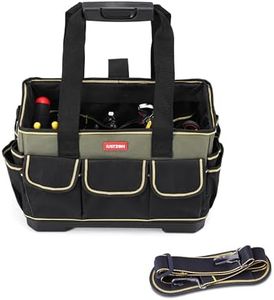 Justzon Tool tote bag with handle, Tool bag organizer, electrical tool bags, HVAC tool bag, Tool caddy, Tool bags for electricians, Electrical and maintenance tool bag (15inch)